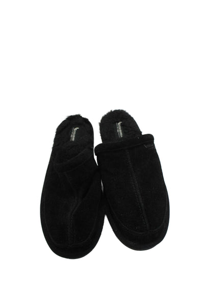 Koolaburra X UGG Mens Suede Sheepskin Slide On Slippers Black Size 11