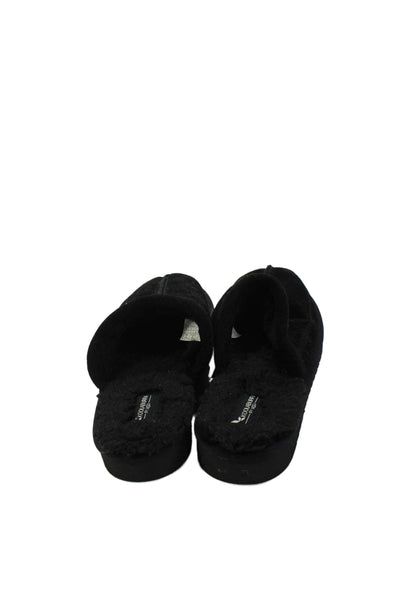 Koolaburra X UGG Mens Suede Sheepskin Slide On Slippers Black Size 11
