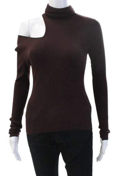 A.L.C. Unisex Brown Merino Wool Turtleneck Pullover Sweater Size XS