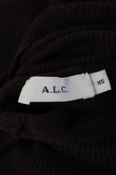 A.L.C. Unisex Brown Merino Wool Turtleneck Pullover Sweater Size XS