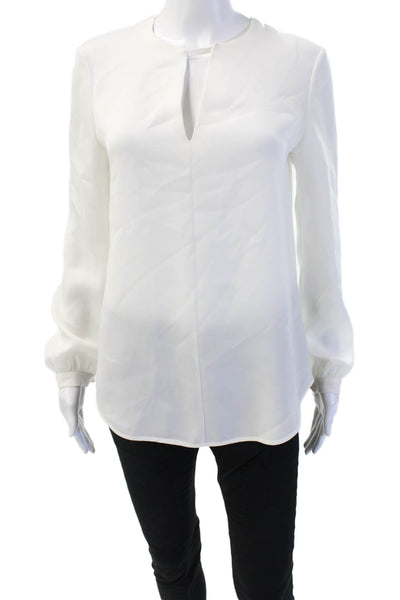 Rag & Bone Women Tunic Blouse White Long Sleeve Crew Neck Size S