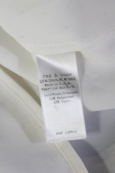 Rag & Bone Women Tunic Blouse White Long Sleeve Crew Neck Size S