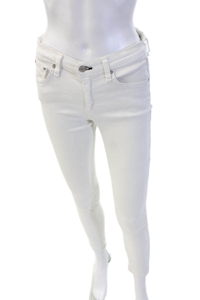 Rag & Bone Jean Womens Cropped Ankle Animal Print Low Rise Jeans Size 27