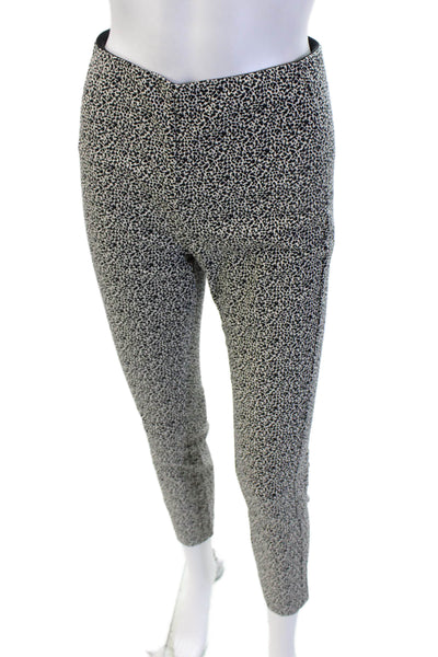 Rag & Bone Womens Cropped Animal Print Black Zip Pants Size 2