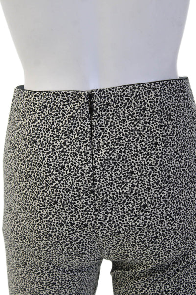 Rag & Bone Womens Cropped Animal Print Black Zip Pants Size 2