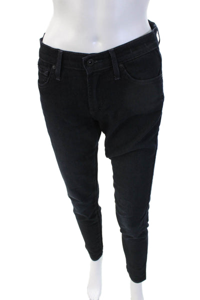 James Jeans Womens Skinny Black Jeans Button Size 27