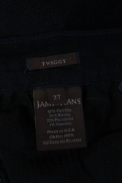 James Jeans Womens Skinny Black Jeans Button Size 27