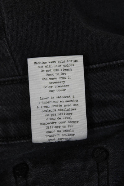 Rag & Bone Jean Women Black Ankle Skinny Jeans High Rise Button Size 26