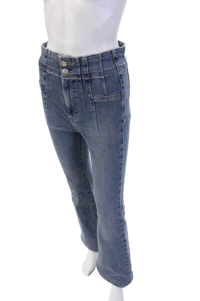 We The Free Women Bootcut Flared Jeans Blue High Rise Size 27