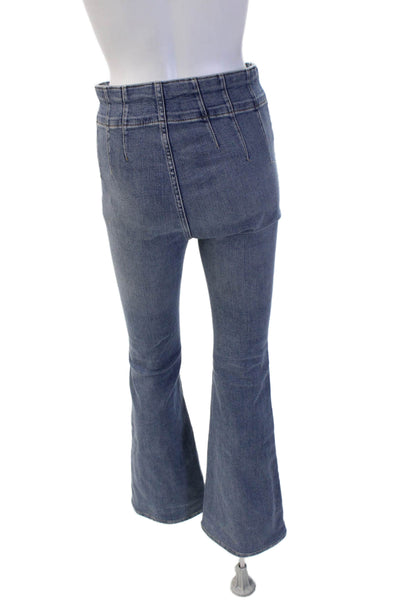 We The Free Women Bootcut Flared Jeans Blue High Rise Size 27
