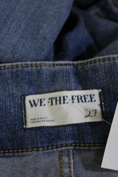 We The Free Women Bootcut Flared Jeans Blue High Rise Size 27