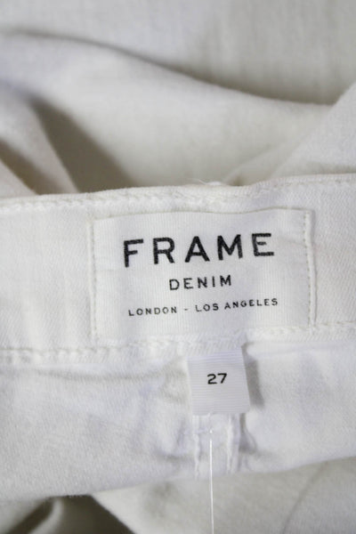 Frame Denim Womens Skinny Ankle Jeans White Size 27