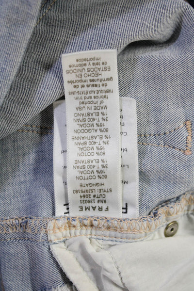 Frame Womens Ankle Skinny Jeans Light Blue Low Rise Inseam 27 Size 28