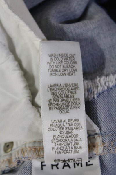 Frame Womens Ankle Skinny Jeans Light Blue Low Rise Inseam 27 Size 28