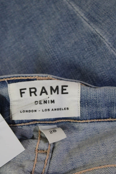 Frame Womens Ankle Skinny Jeans Light Blue Low Rise Inseam 27 Size 28