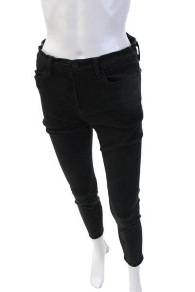 J Brand Womens Black Ankle Jegging Jeans Mid Rise Button Size 28