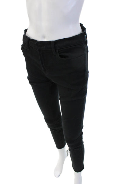 J Brand Womens Black Ankle Jegging Jeans Mid Rise Button Size 28