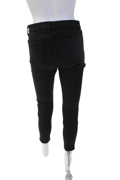 J Brand Womens Black Ankle Jegging Jeans Mid Rise Button Size 28