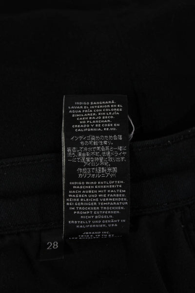 J Brand Womens Black Ankle Jegging Jeans Mid Rise Button Size 28