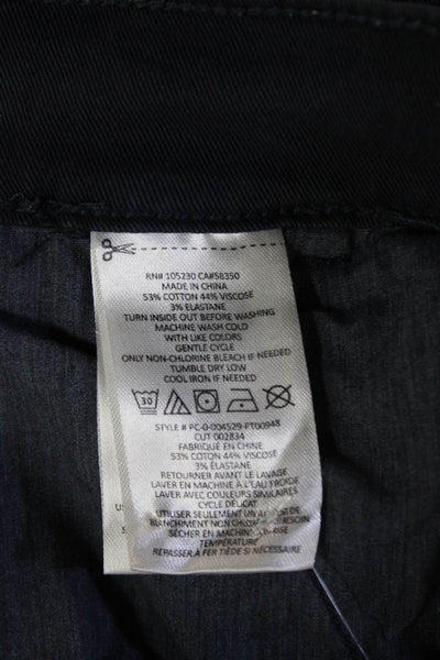 Current/Elliott Unisex Ankle Cropped Chino Pants Dark Blue Button Size 27