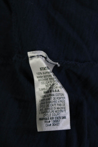 Stateside Womens Dark Blue Supima Cotton Crewneck Short Sleeve T-Shirt Size L