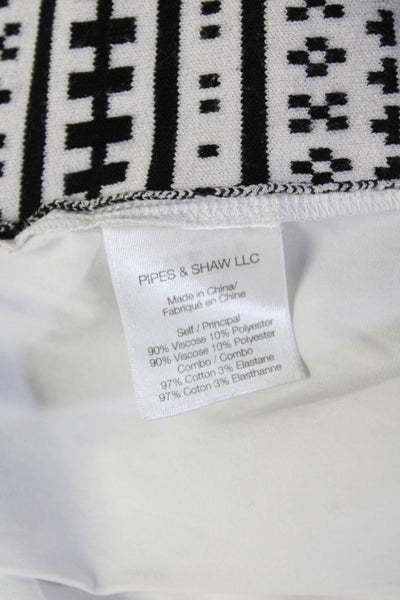 Veronica Beard Unisex Fair Isle Pullover Sweater Black Crewneck Zip Size M