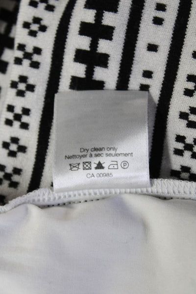 Veronica Beard Unisex Fair Isle Pullover Sweater Black Crewneck Zip Size M
