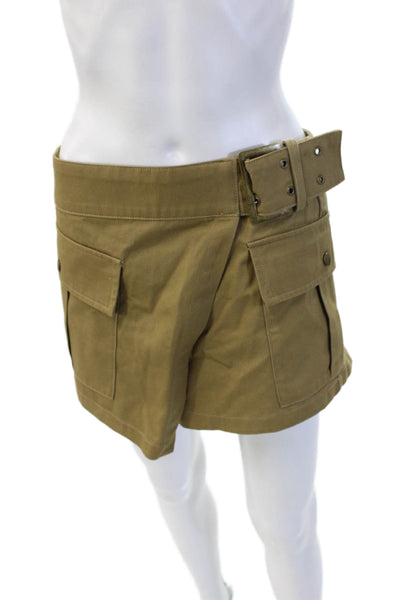 Zara Unisex Cargo Brown Cotton Shorts Size L