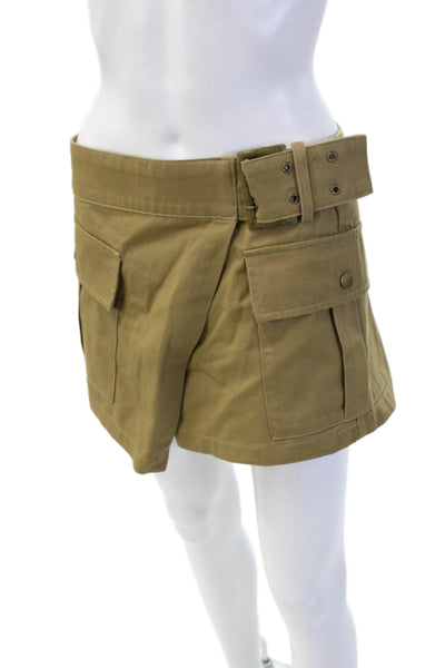 Zara Unisex Cargo Brown Cotton Shorts Size L