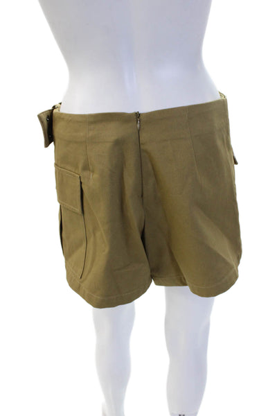 Zara Unisex Cargo Brown Cotton Shorts Size L