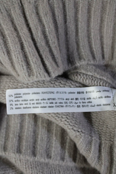 Zara Unisex Beige Turtleneck Zip Pullover Sweater Size M