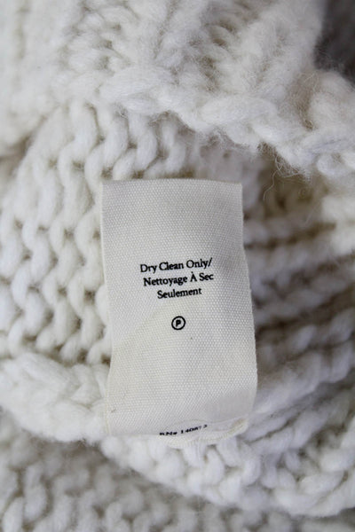 Love Shack Fancy Unisex White Merino Wool Pullover Sweater Size S