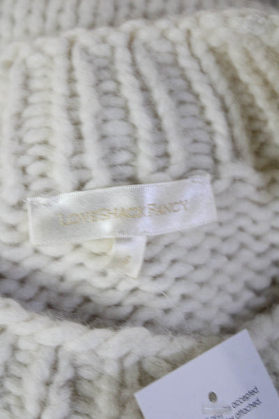 Love Shack Fancy Unisex White Merino Wool Pullover Sweater Size S