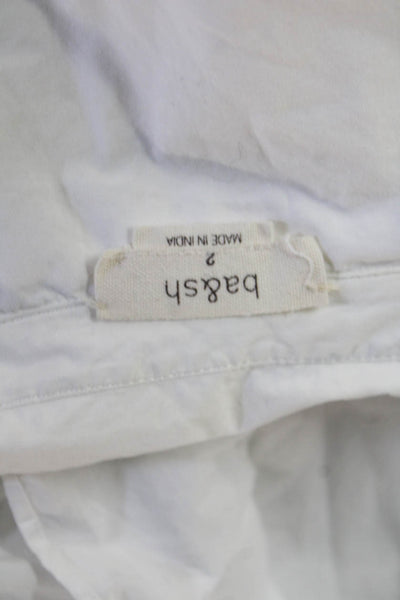 Ba&Sh Womens Button Up Collared White Long Sleeve Blouse Size 8