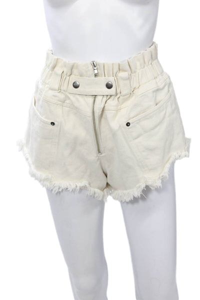 Sea New York Unisex White Cotton Button Beach Shorts Size 2