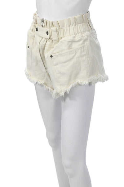 Sea New York Unisex White Cotton Button Beach Shorts Size 2