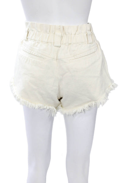 Sea New York Unisex White Cotton Button Beach Shorts Size 2