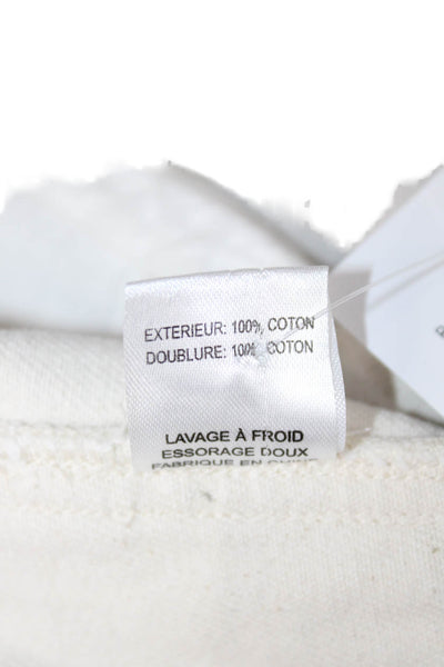 Sea New York Unisex White Cotton Button Beach Shorts Size 2