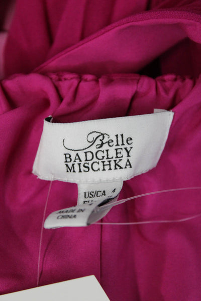 Belle Badgley Mischka Women Trapeze Swing Dress Pink Size 4