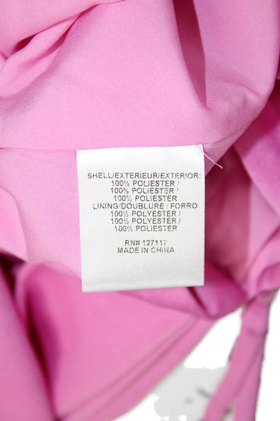 One 33 Social Women Sheath Dress Pink Sleeveless Tie Polyester Size 2