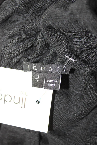 Theory Unisex Pullover Sweater Black Crew Neck Long Sleeve Size S