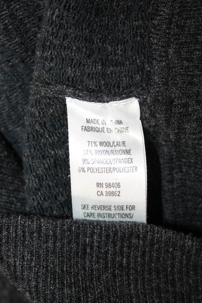 Theory Unisex Pullover Sweater Black Crew Neck Long Sleeve Wool Blend Size S