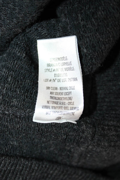 Theory Unisex Pullover Sweater Black Crew Neck Long Sleeve Wool Blend Size S