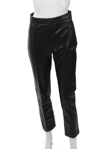 Toccin Women Ankle Cropped Dress Pants Black Polyester Spandex Size 0
