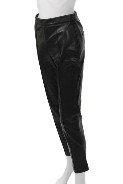Toccin Women Ankle Cropped Dress Pants Black Polyester Spandex Size 0