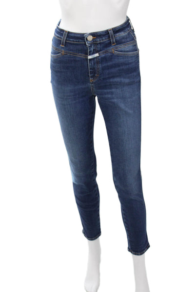 Closed Women Ankle Skinny Dark Blue Jeans High Rise Size 26