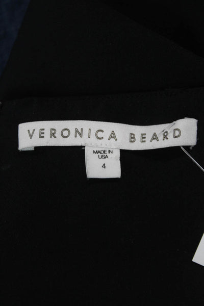 Veronica Beard Women Ankle Cropped Dress Pants Black Zip Size 4