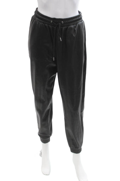 Bagatelle Unisex Black Jogger Sweatpants Drawstring 90s 100% Polyester Size S