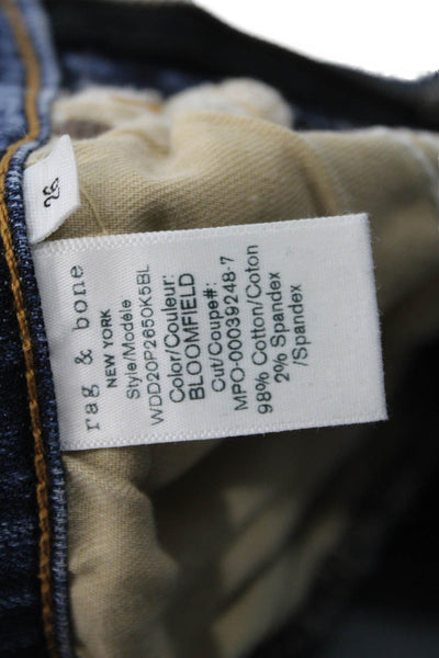 Rag & Bone Womens Ankle Skinny Jeans Blue Button Mid Rise Size 26