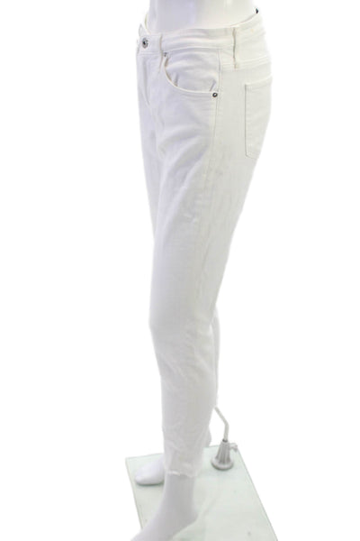 AG Adriano Goldschmied Womens Ankle Cropped White Pants Size 26